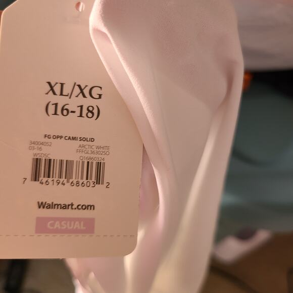 NWT Faded Glory white tank top size xl - Picture 7 of 7